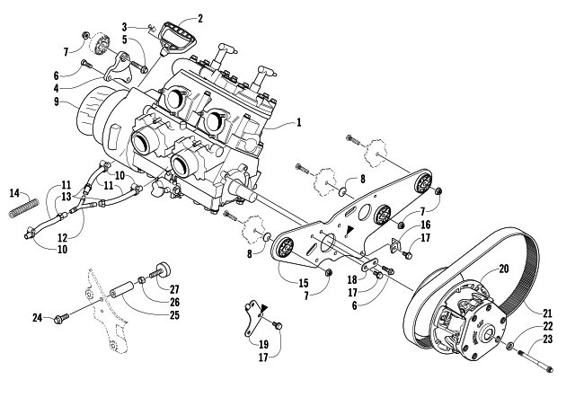 ENGINE AND RELATED PARTS