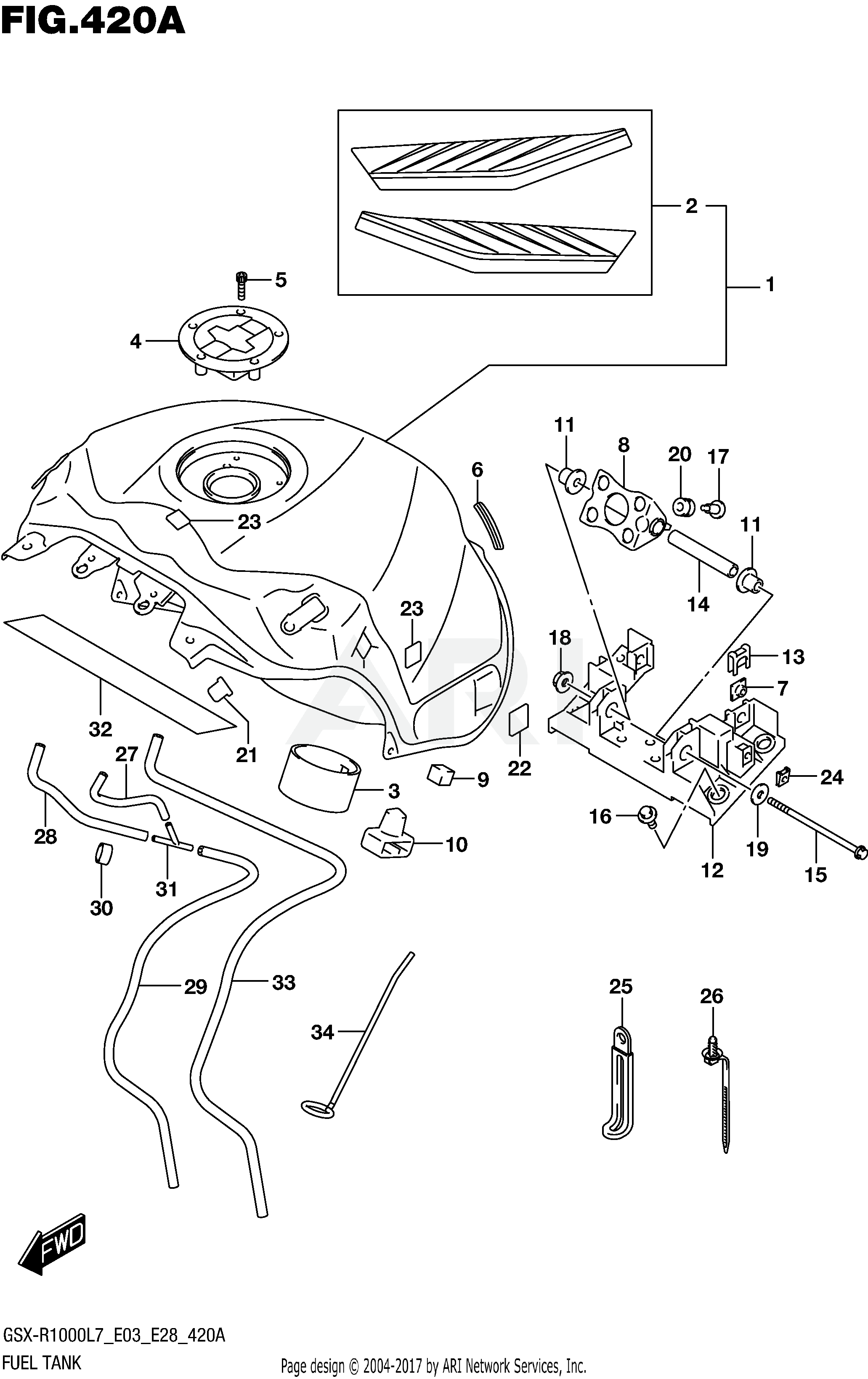 FUEL TANK (GSX-R1000L7 E03) (YSF)