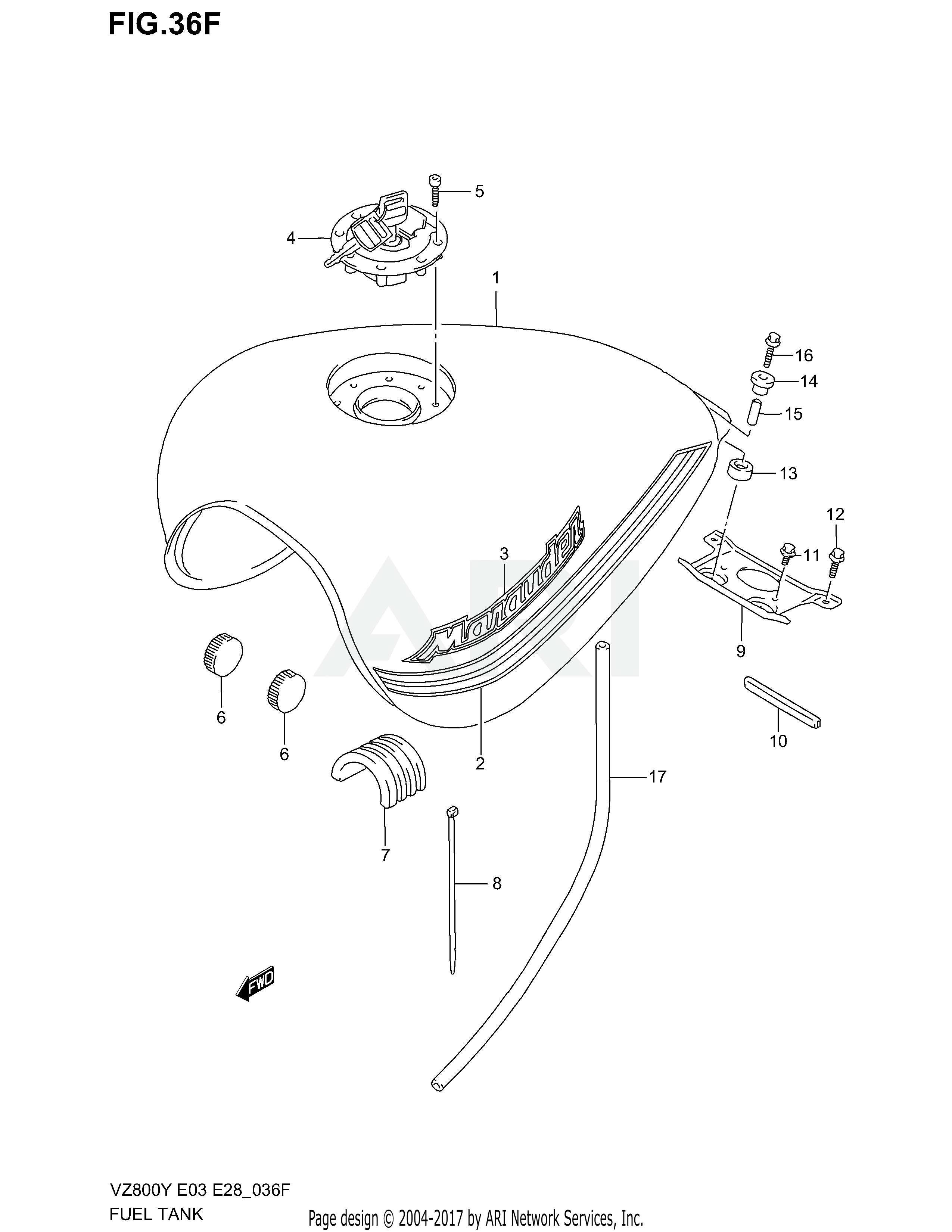 FUEL TANK (MODEL K2/K3)