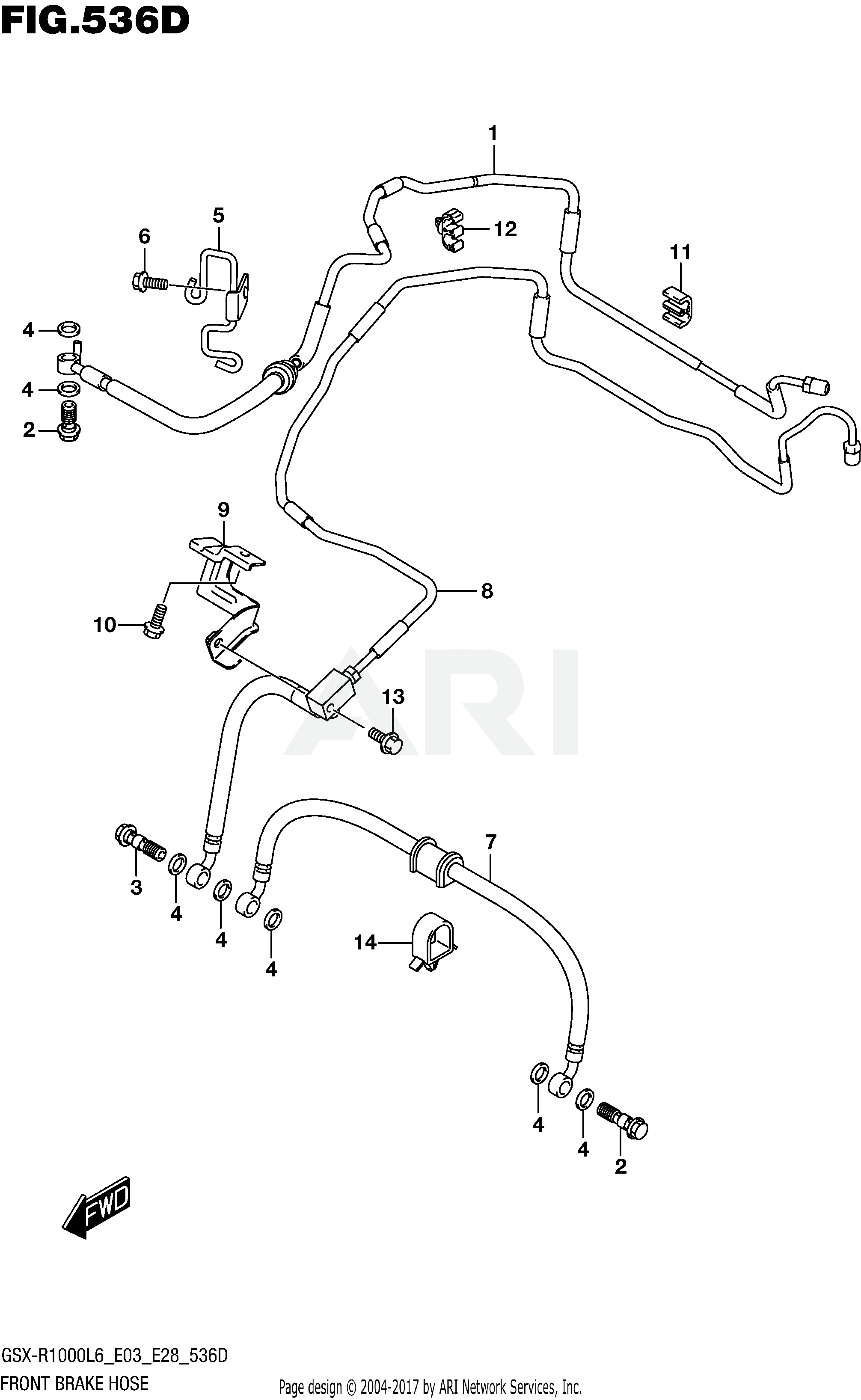 FRONT BRAKE HOSE (GSX-R1000AL6 E28)