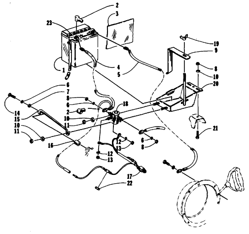 BATTERY, SOLENOID, AND CABLES