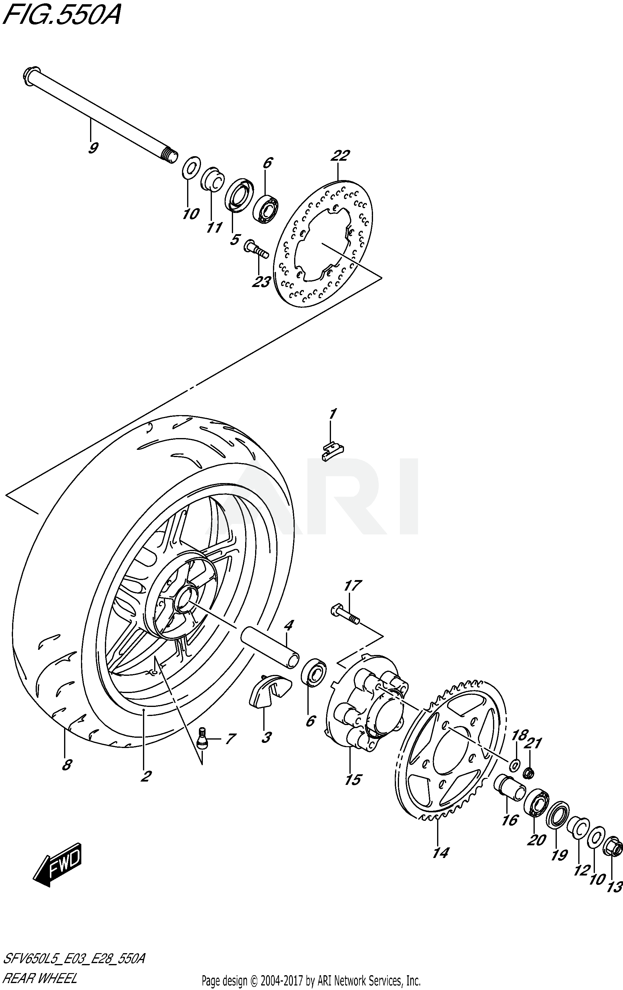 REAR WHEEL (SFV650L5 E03)