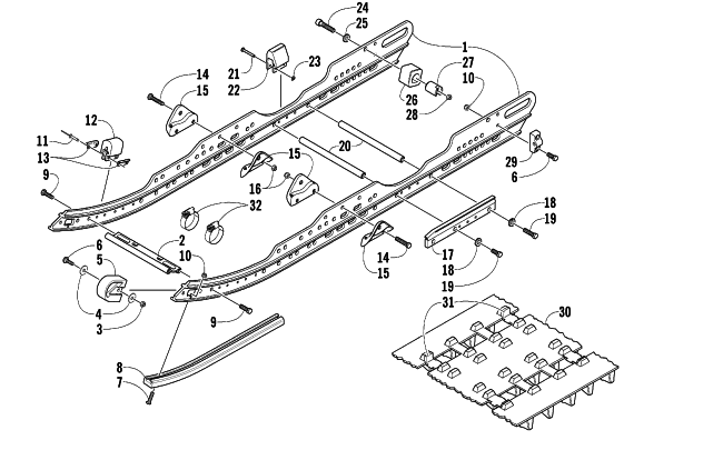 SLIDE RAIL AND TRACK ASSEMBLY