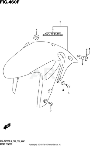 FRONT FENDER (GSX-S1000YAL9 E33)