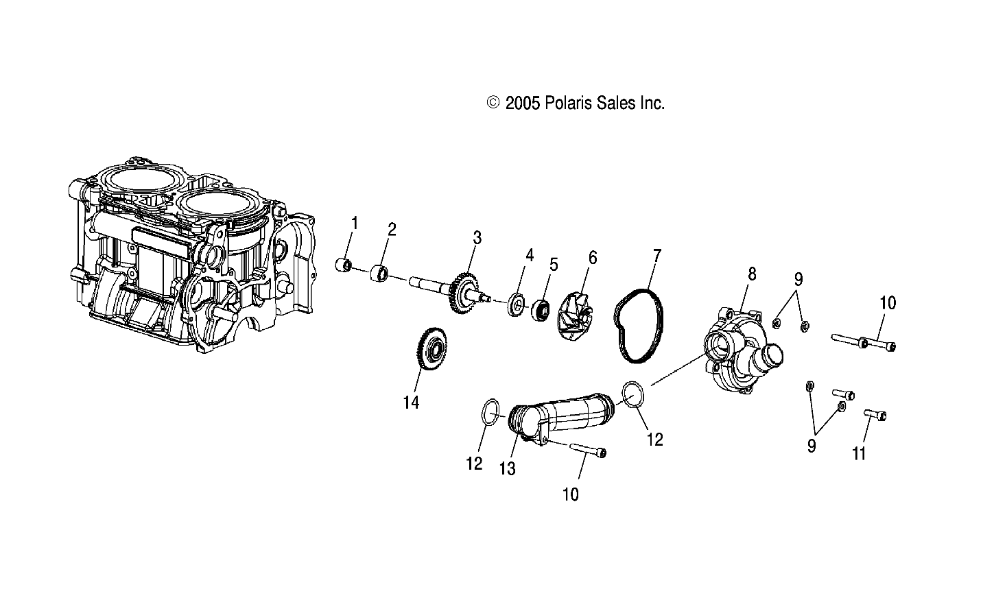 ENGINE, WATER PUMP - S13PU7ESL/EEL (4997479747D10)