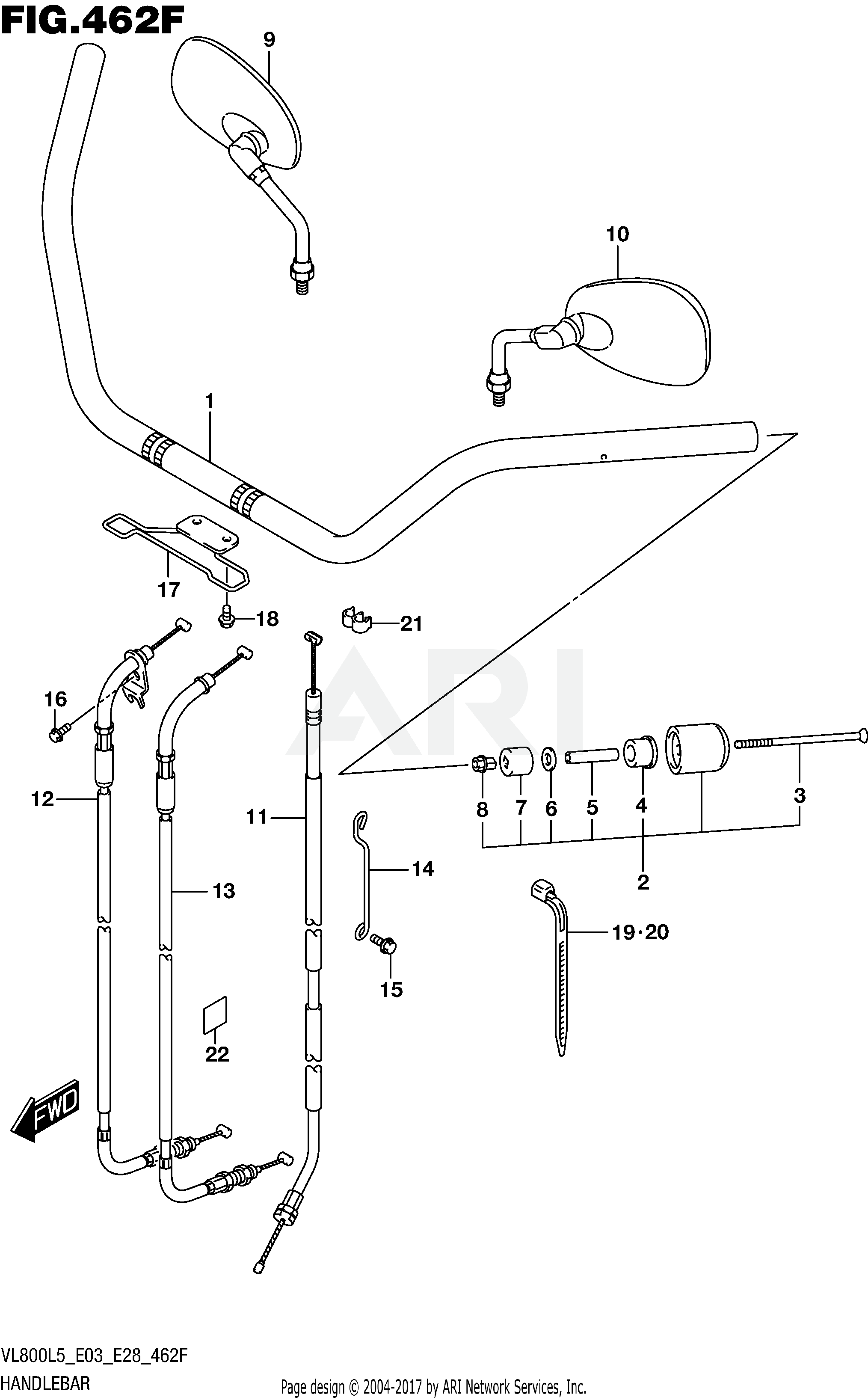 HANDLEBAR (VL800BL5 E28)