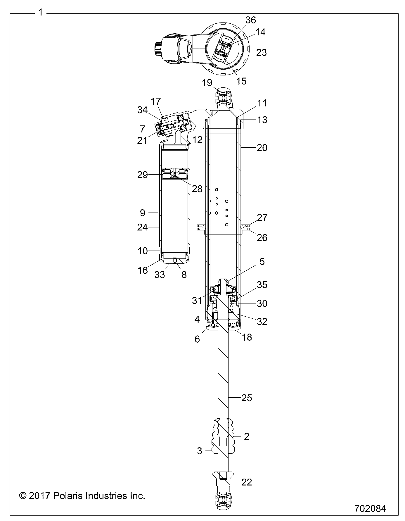 SUSPENSION, REAR SHOCK - Z18VDE92LS (702084)