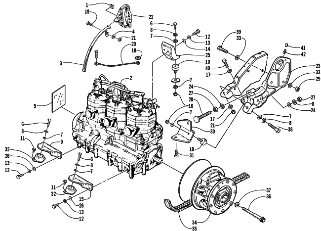 ENGINE AND RELATED PARTS