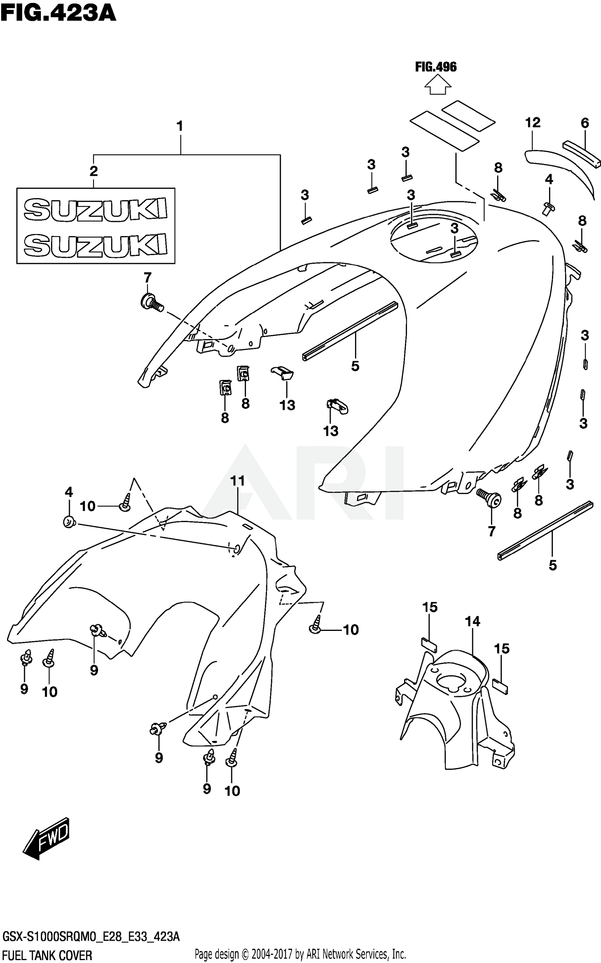 FUEL TANK COVER (E28)