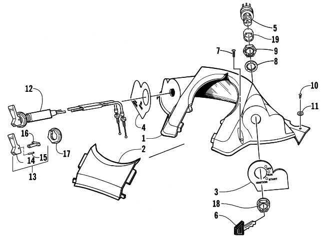 CONSOLE AND SWITCH ASSEMBLY