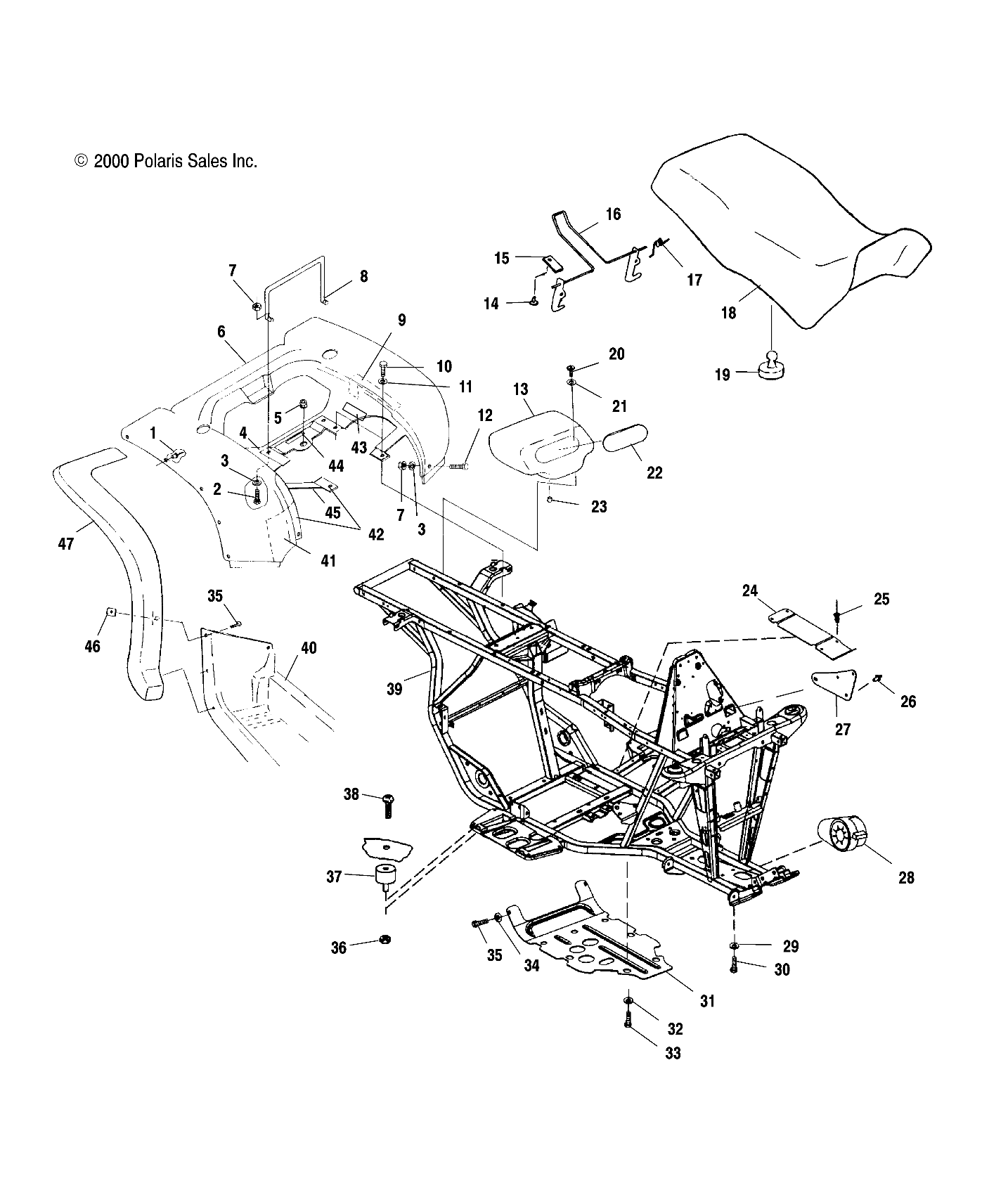 REAR CAB and SEAT - A00CD50AA (4954885488A005)