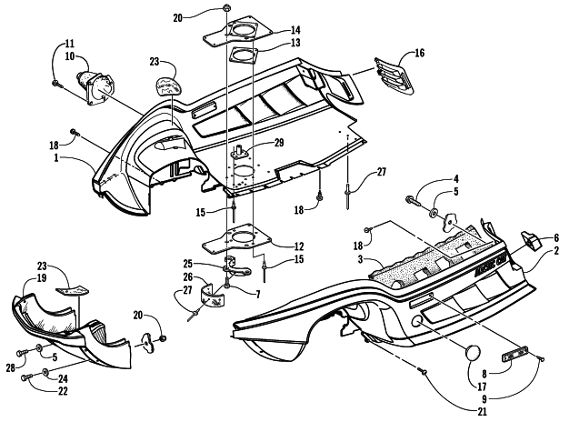 BELLY PAN AND FRONT BUMPER ASSEMBLY