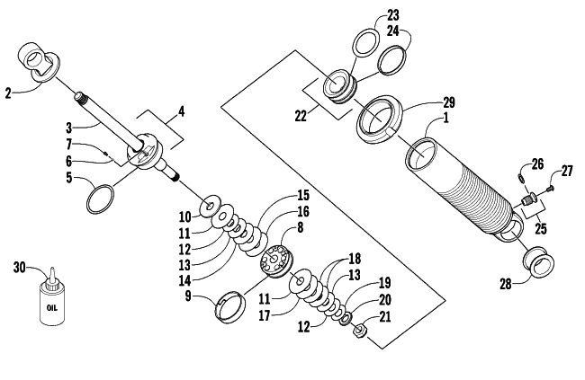 REAR SUSPENSION FRONT ARM SHOCK ABSORBER