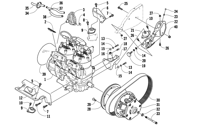 ENGINE AND RELATED PARTS