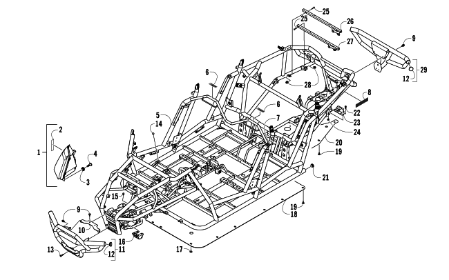 FRAME, HEADLIGHTS, AND RELATED PARTS