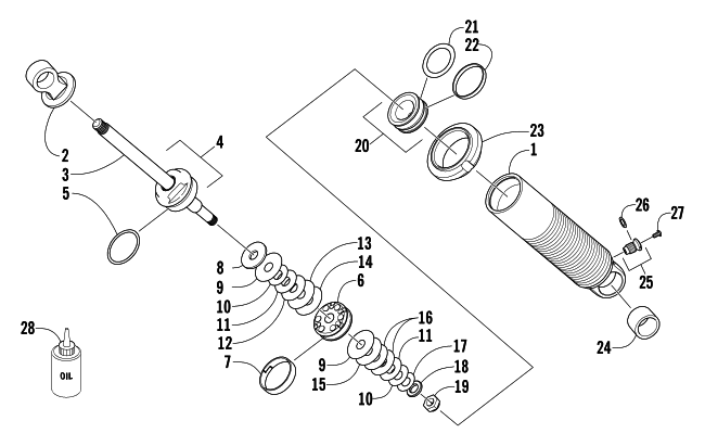 REAR SUSPENSION FRONT ARM SHOCK ABSORBER