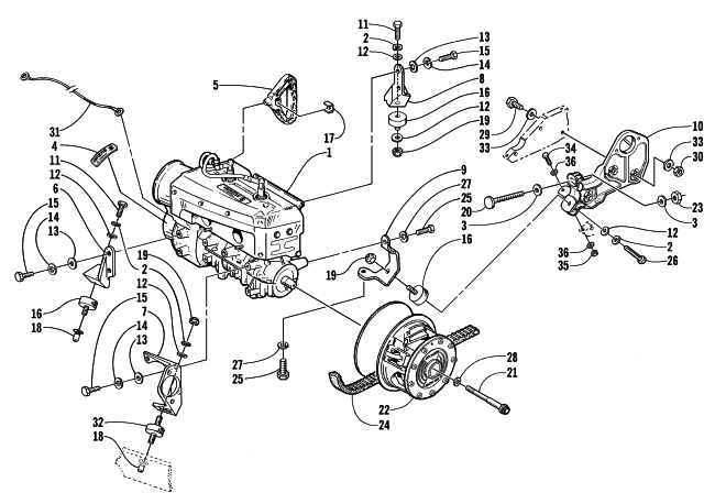 ENGINE AND RELATED PARTS