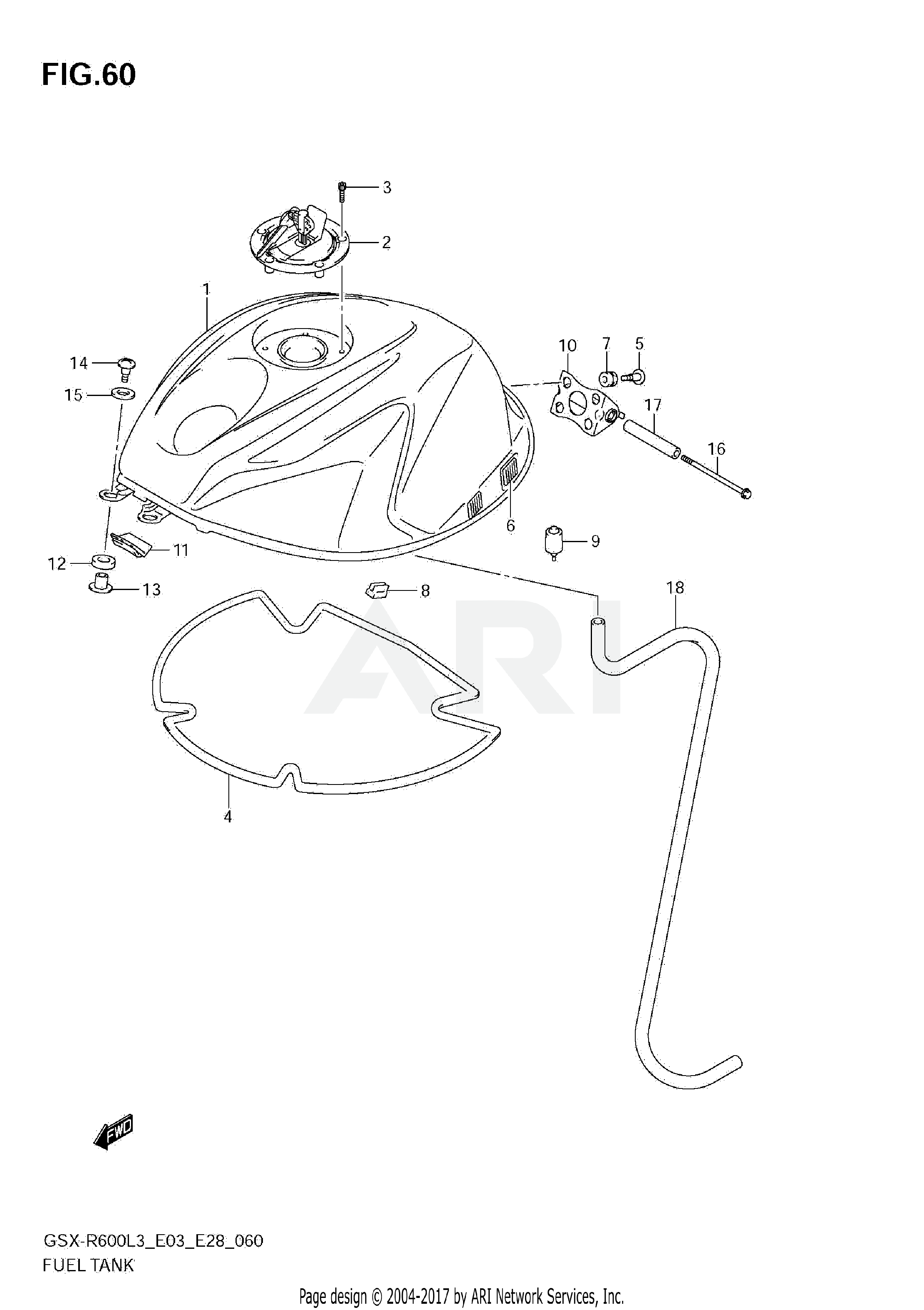 FUEL TANK (GSX-R600L3 E33)