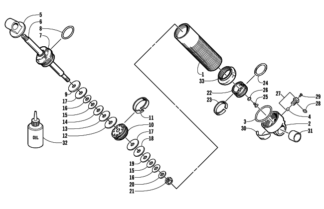 REAR SUSPENSION FRONT ARM SHOCK ABSORBER