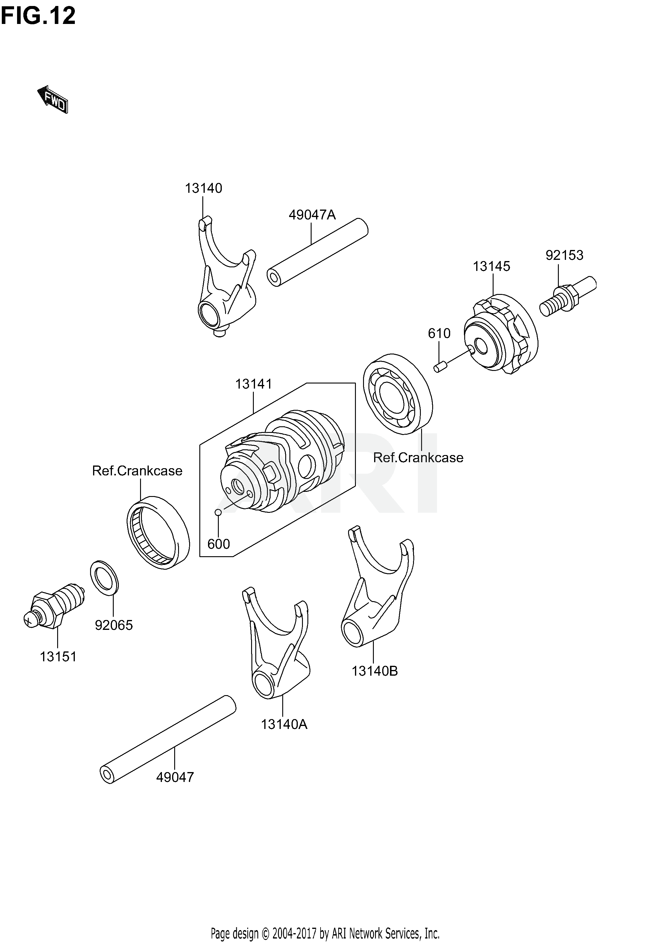 GEAR CHANGE DRUM/SHIFT FORK