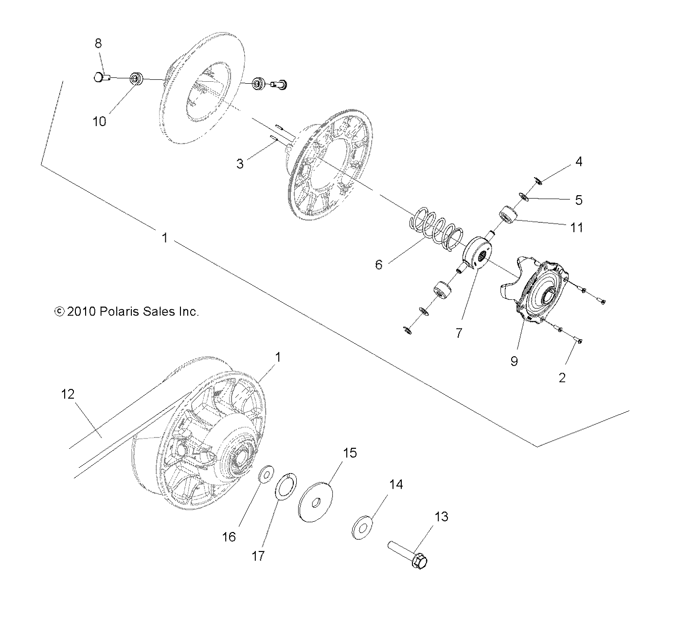 DRIVE TRAIN, SECONDARY CLUTCH - A16SVE95AA/AM