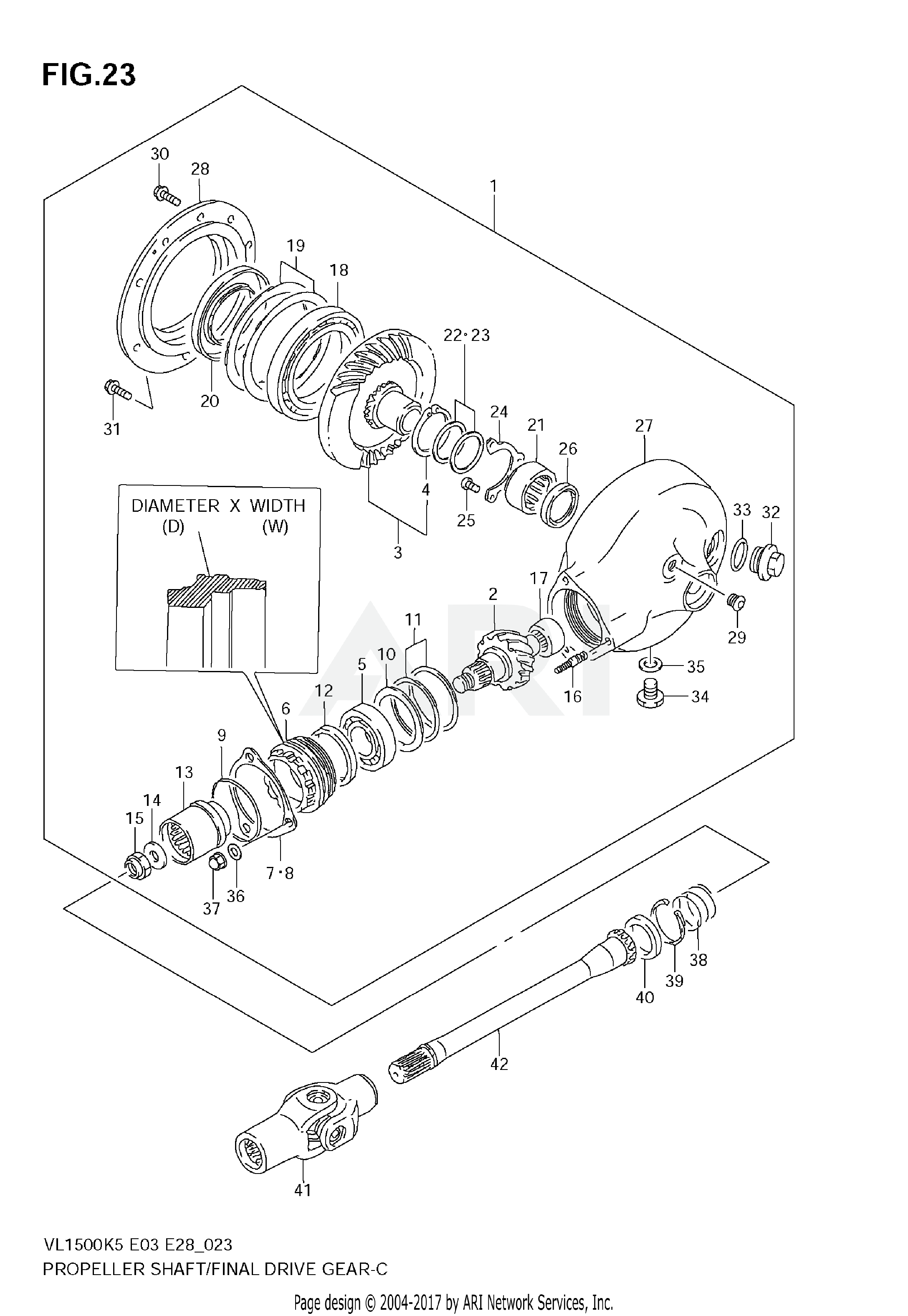 PROPELLER SHAFT/FINAL DRIVE GEAR