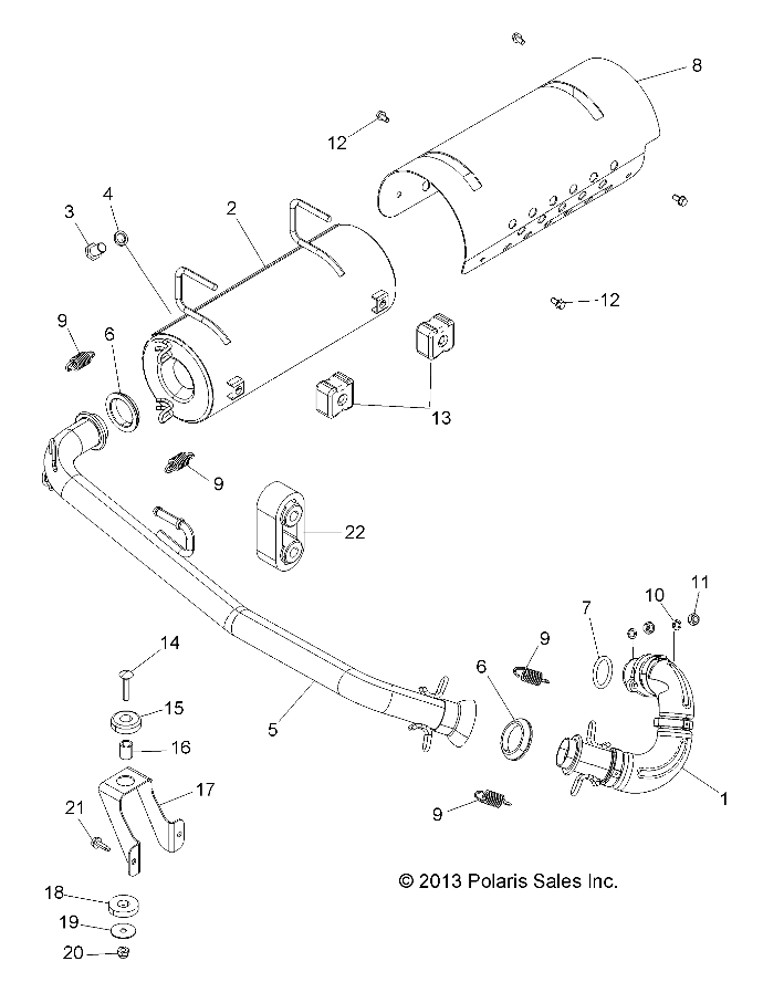 ENGINE, EXHAUST SYSTEM - A15DAH32EJ (49ATVEXHAUST14325)