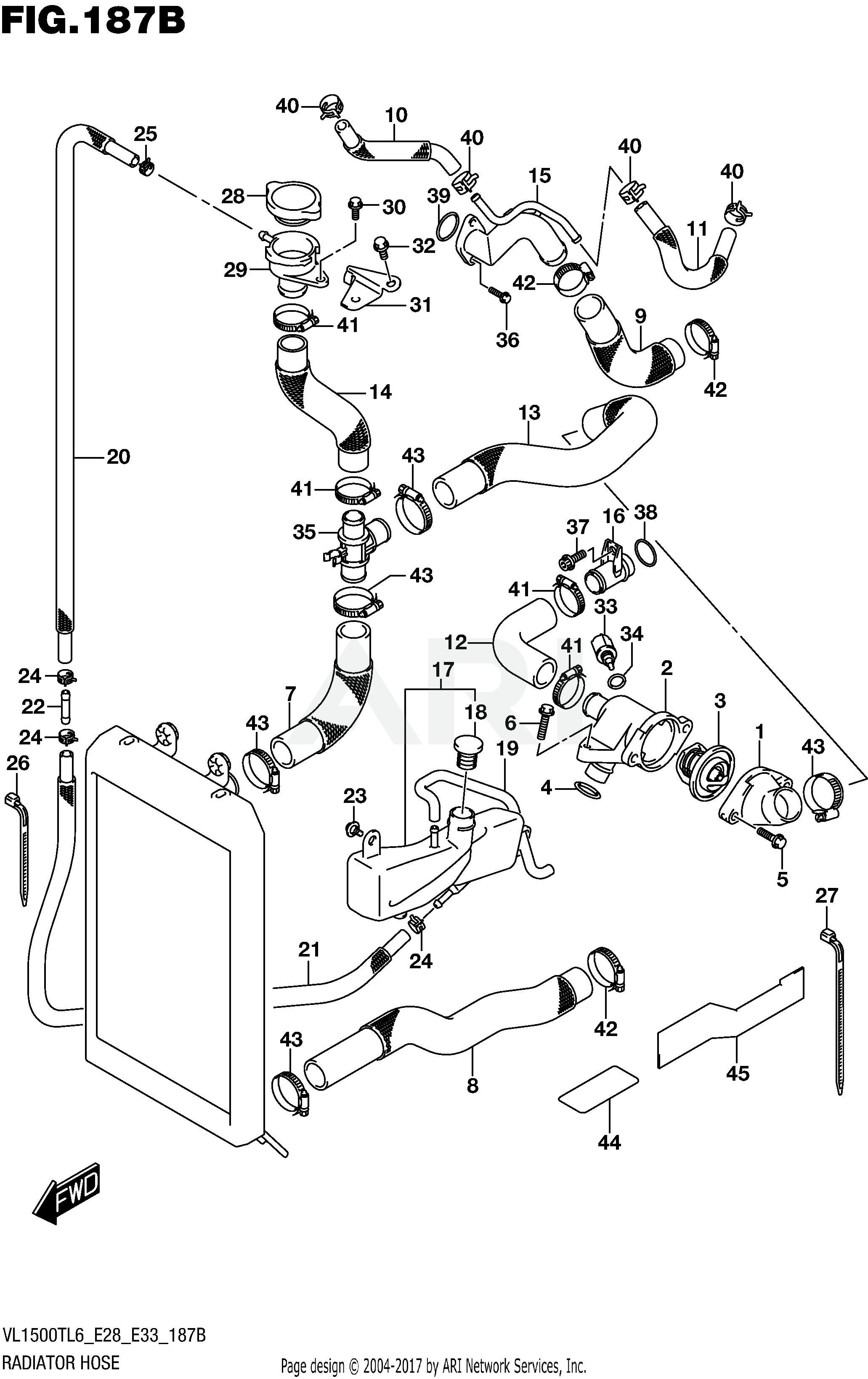 RADIATOR HOSE (VL1500TL6 E33)