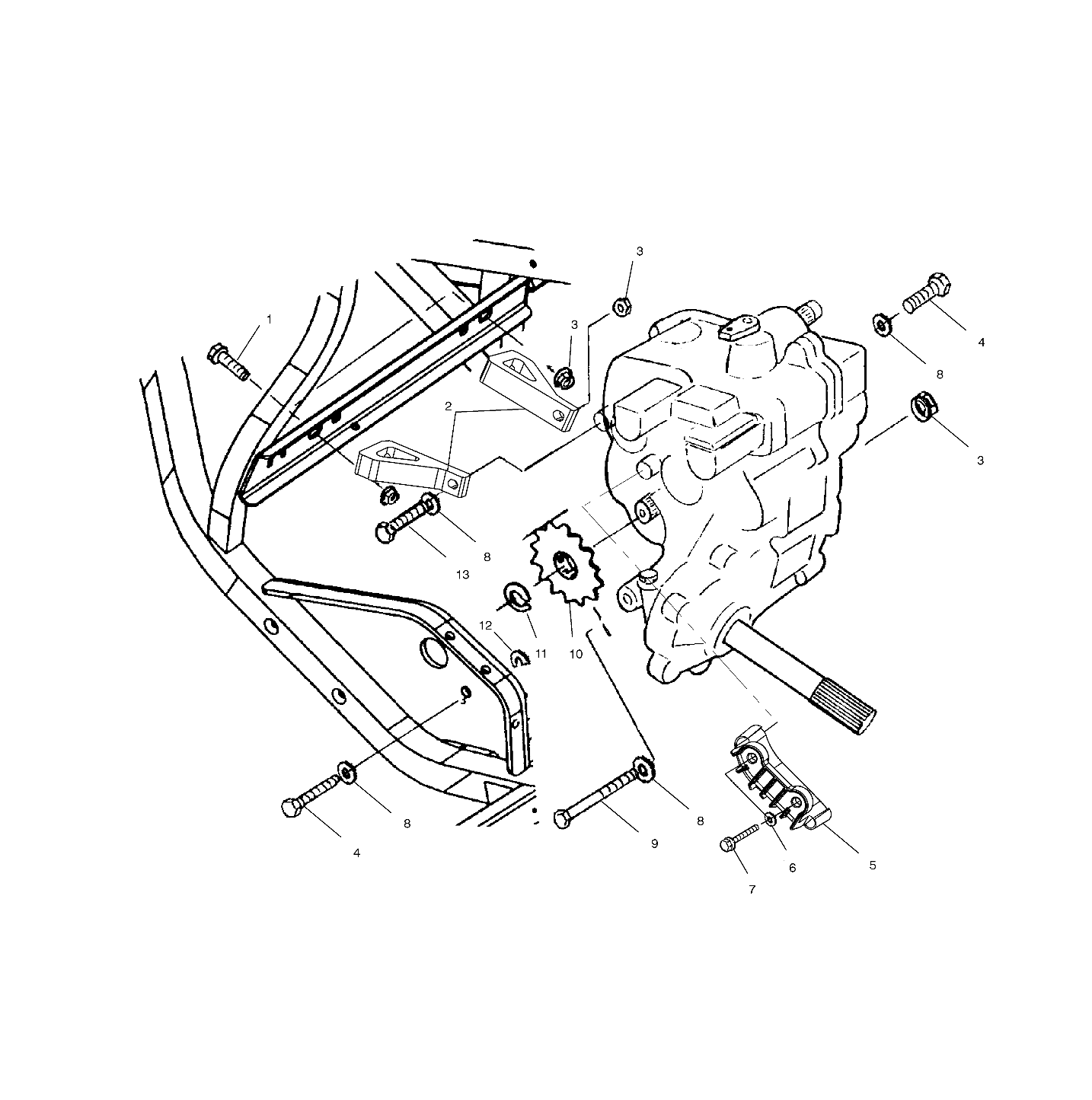 GEARCASE MOUNTING - A01BG50AA (4963766376B014)