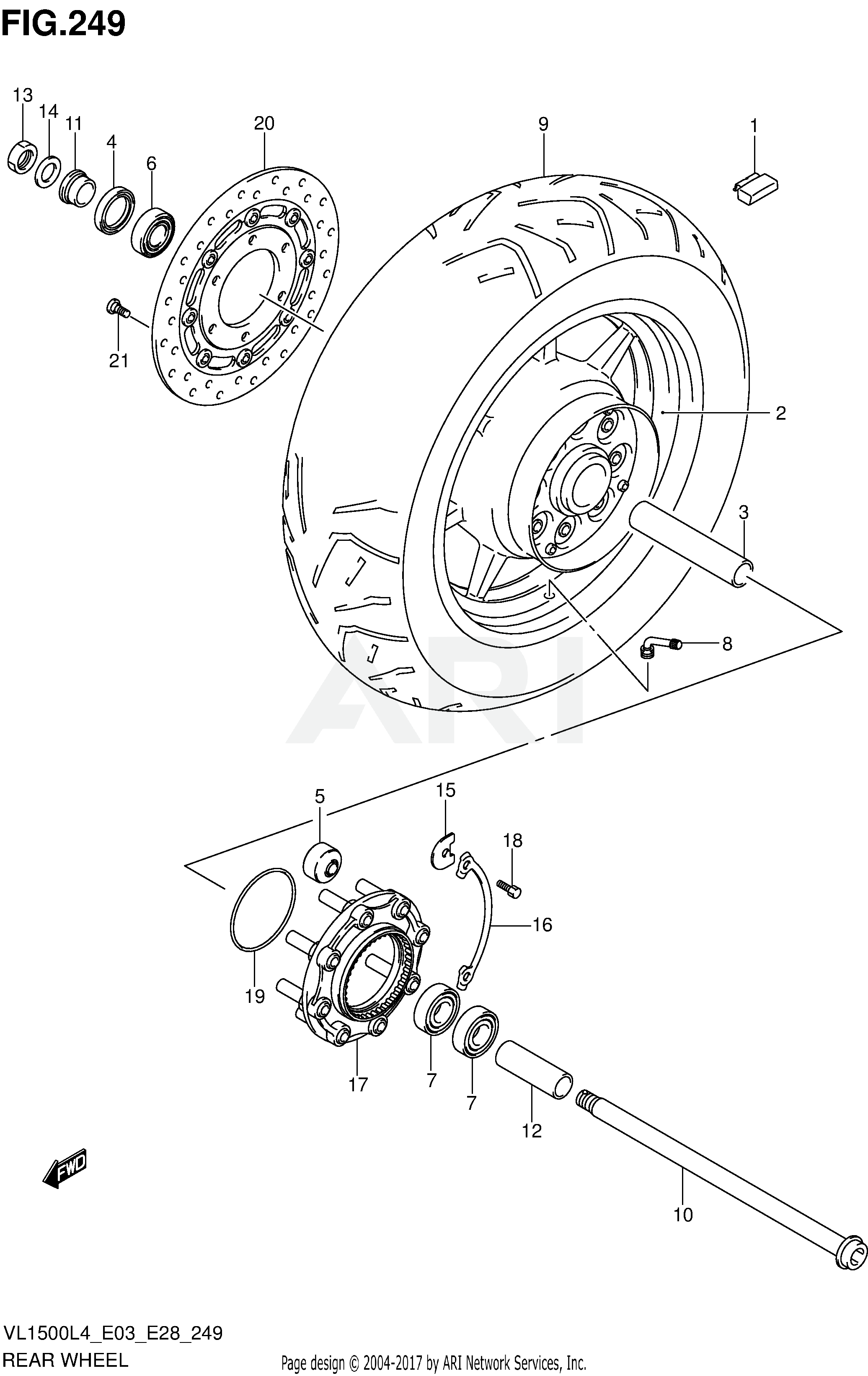 REAR WHEEL (VL1500L4 E33)