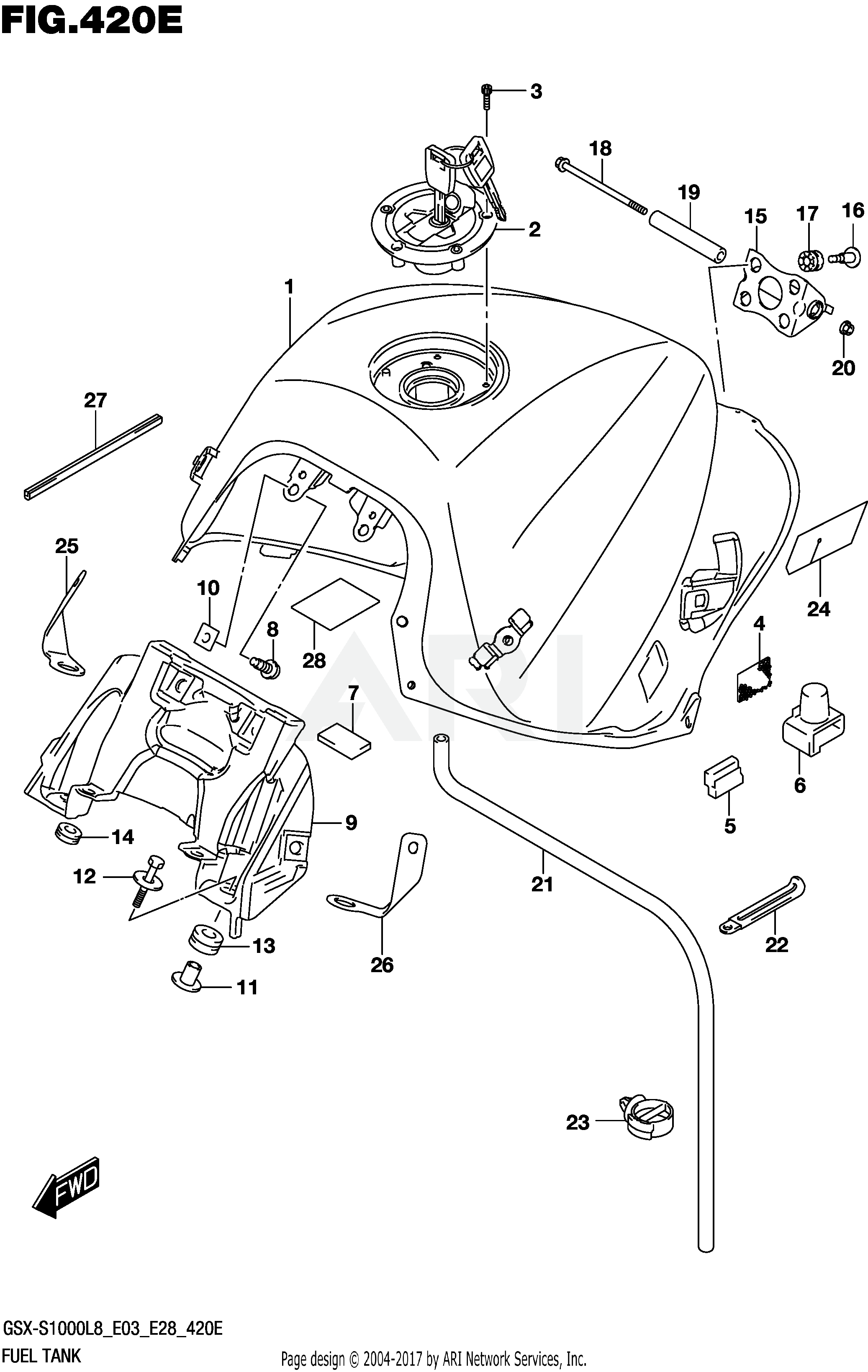 FUEL TANK (GSX-S1000L8 E33)