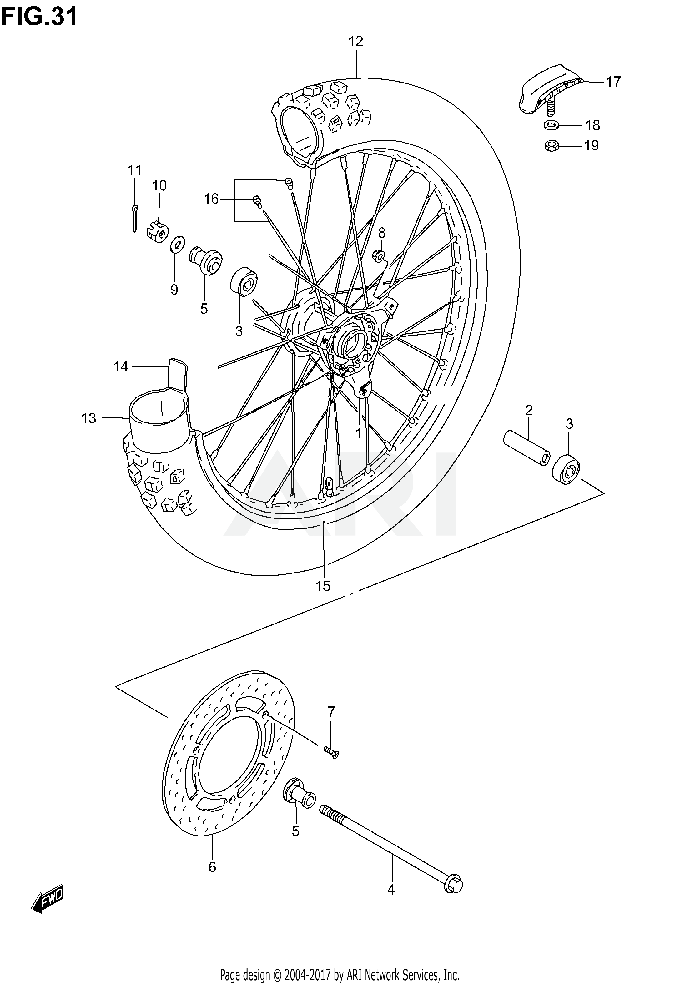 FRONT WHEEL (RM85K2/K3/K4)