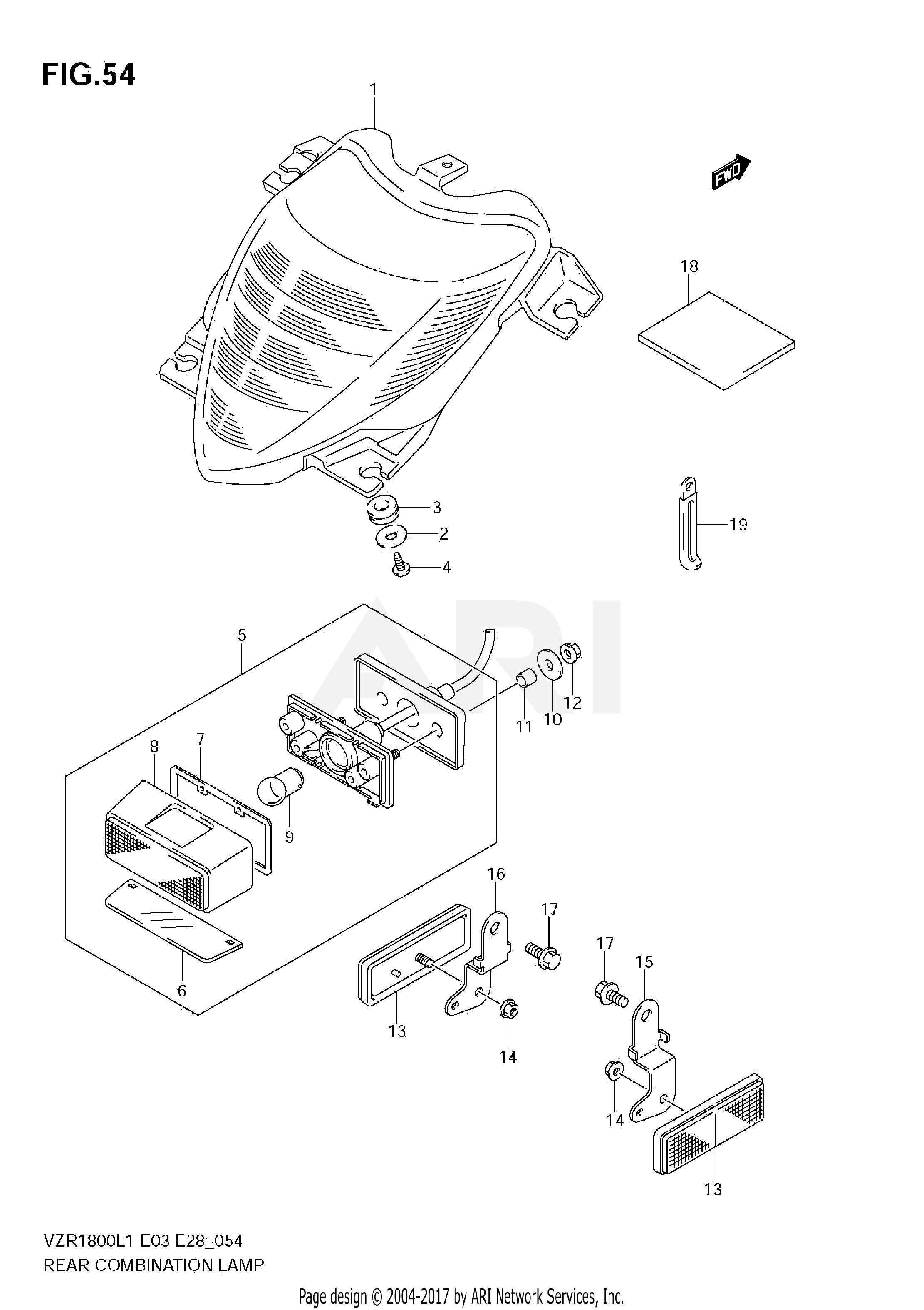 REAR COMBINATION LAMP (VZR1800 L1 E3)