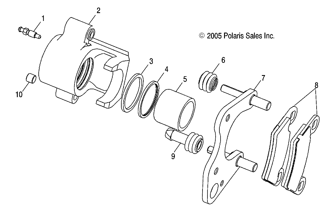 BRAKE CALIPER, FRONT - R05RD68AA/AB (4999202259920225C05)