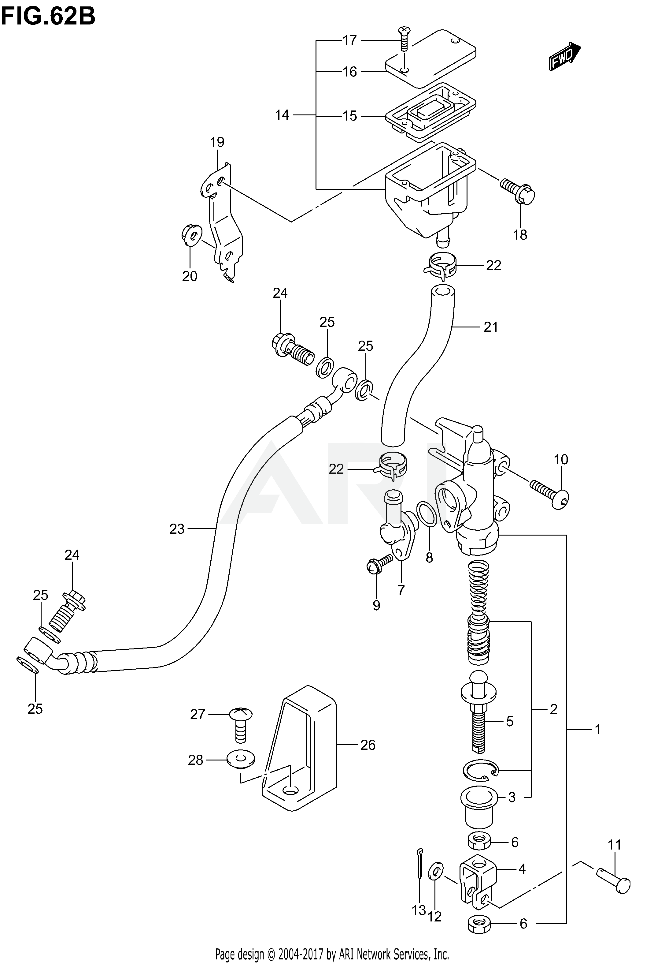 REAR MASTER CYLINDER (SV1000SK5)