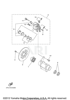 REAR BRAKE CALIPER