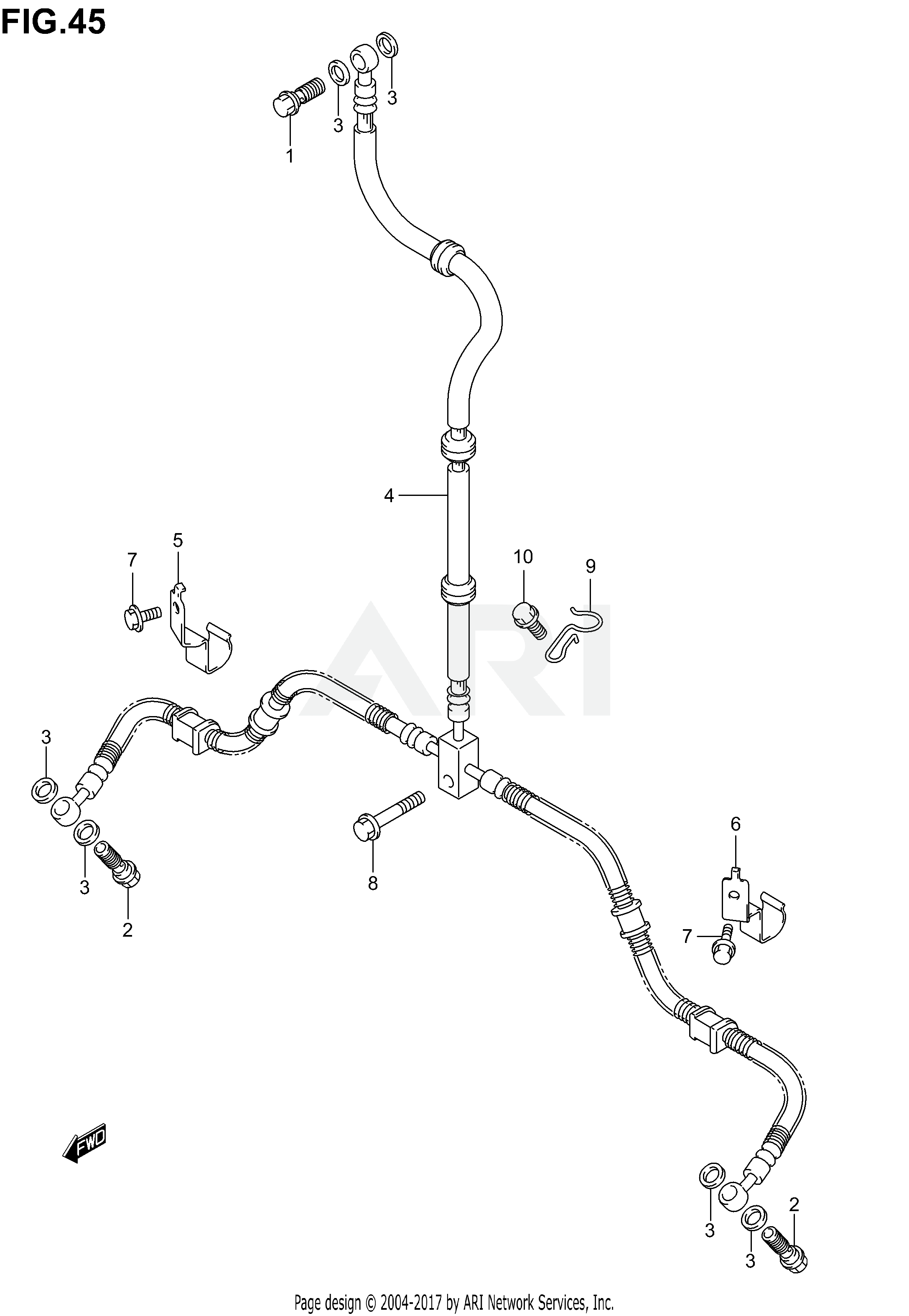 FRONT BRAKE HOSE (MODEL K2/K3/K4/K5)