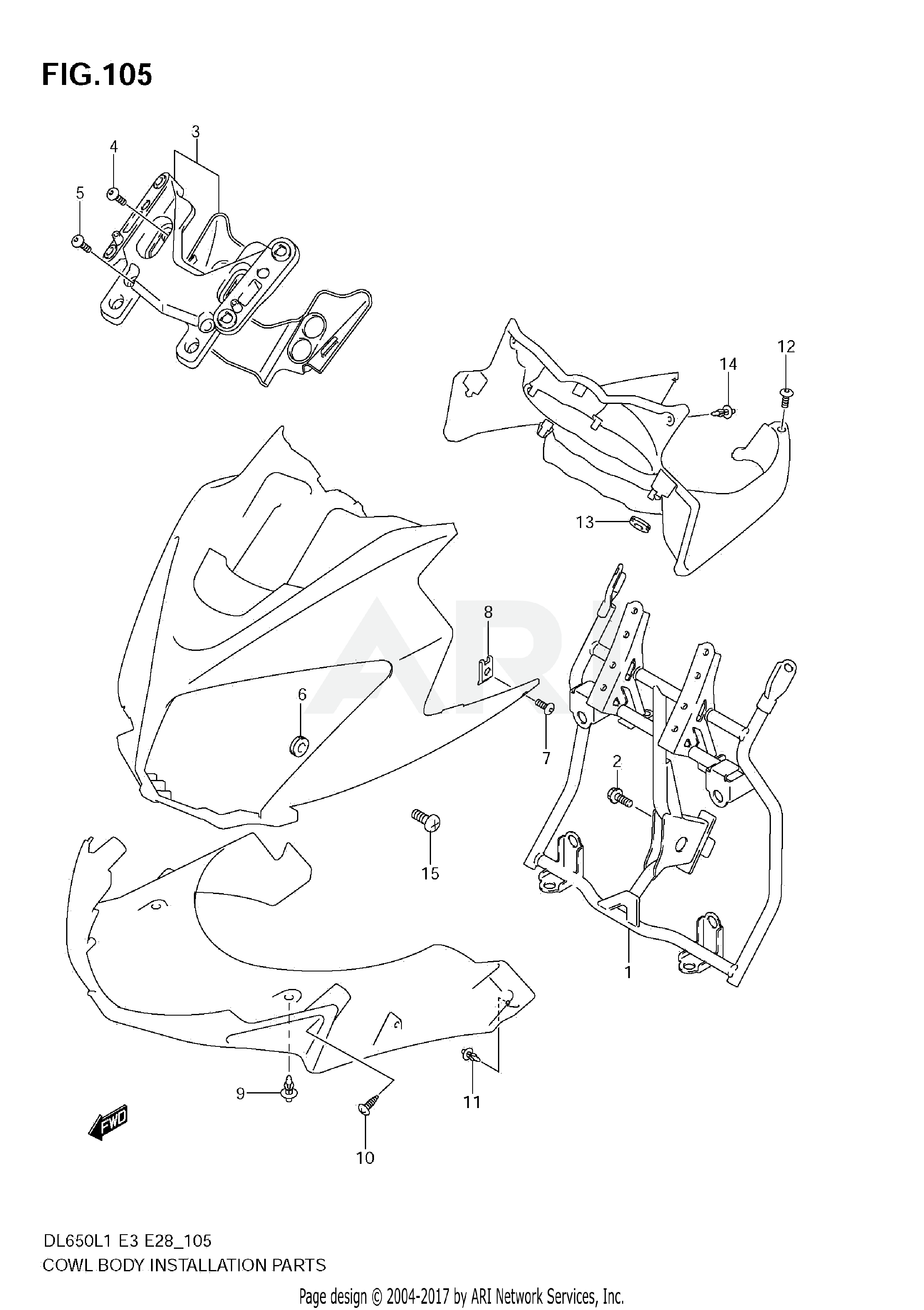 COWL BODY INSTALLATION PARTS