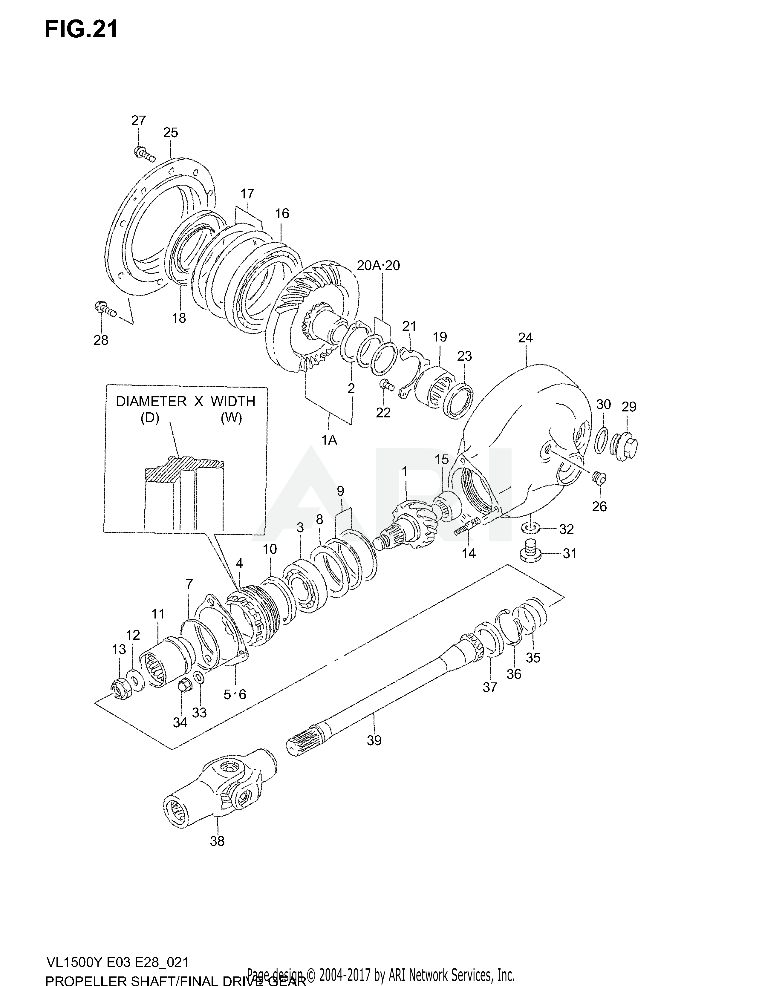 PROPELLER SHAFT/FINAL DRIVE GEAR