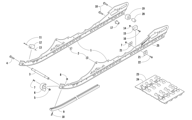 SLIDE RAIL AND TRACK ASSEMBLY