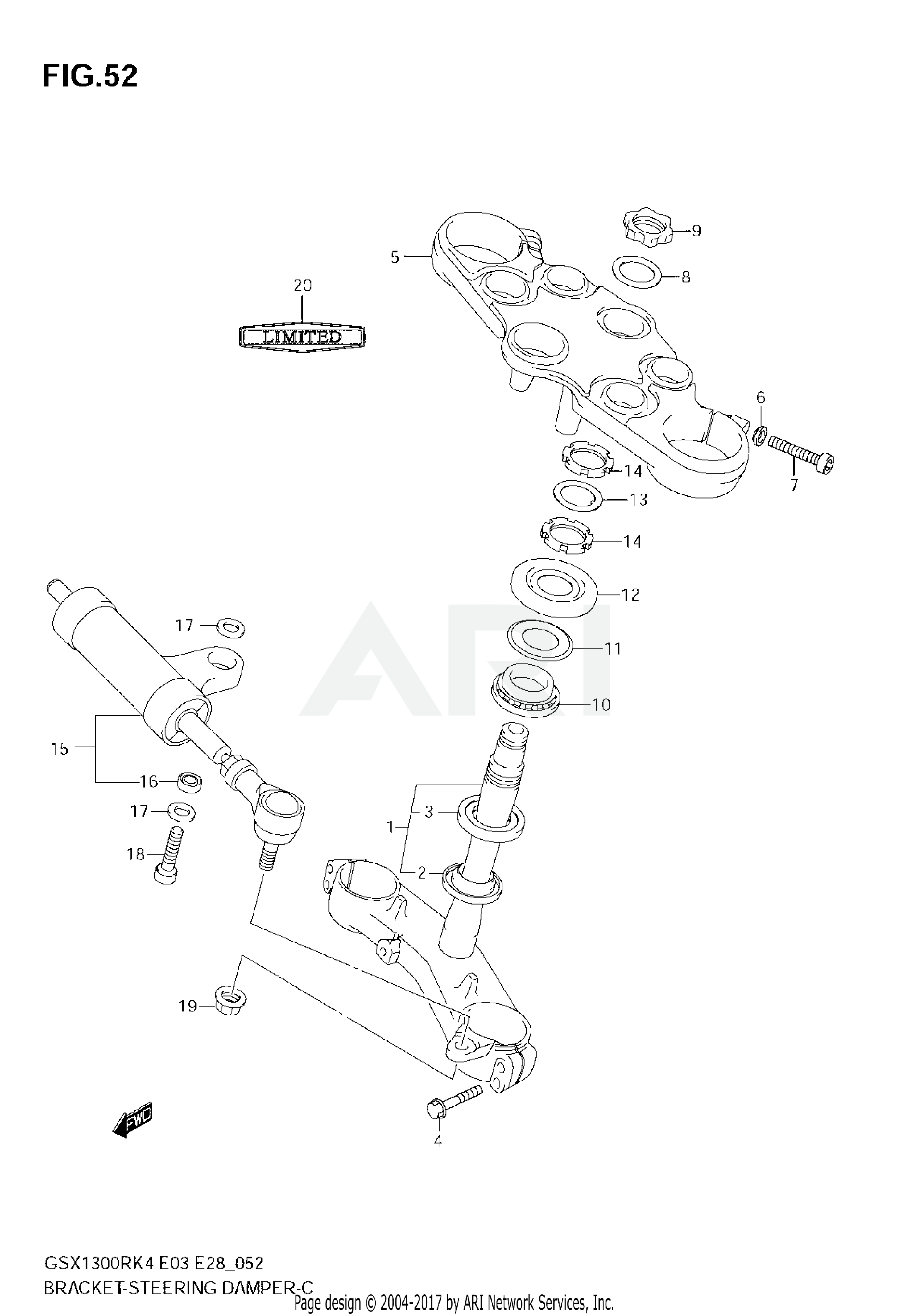 BRACKET - STEERING DAMPER