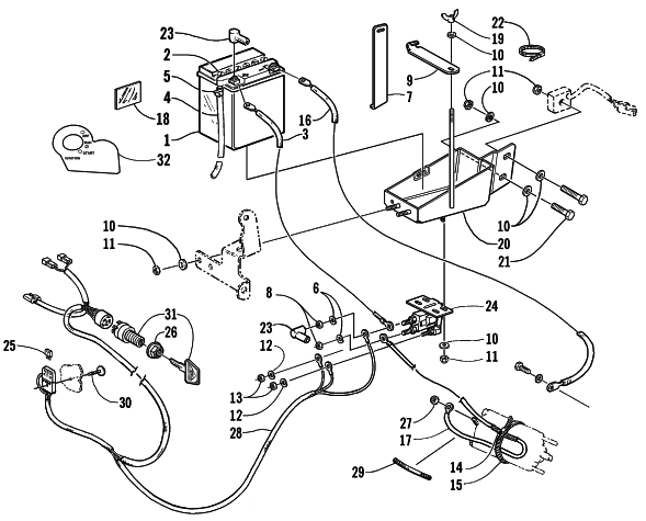 BATTERY, SOLENOID, AND CABLES (OPTIONAL)