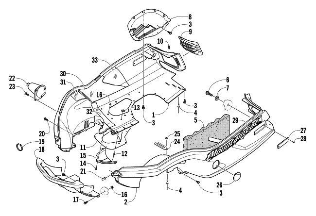 BELLY PAN AND FRONT BUMPER ASSEMBLY