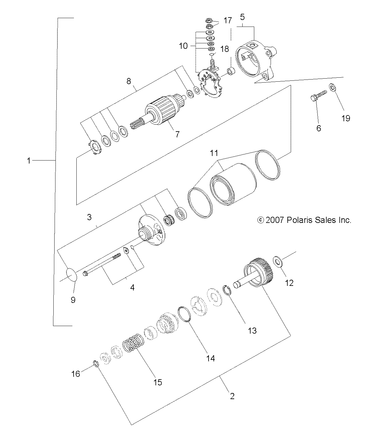 ENGINE, STARTING SYSTEM - A08BG50AA (49ATVSTARTER08SP500)