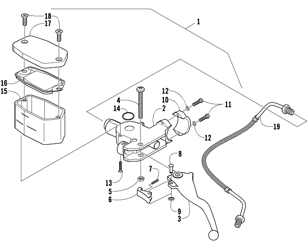 HYDRAULIC HAND BRAKE ASSEMBLY