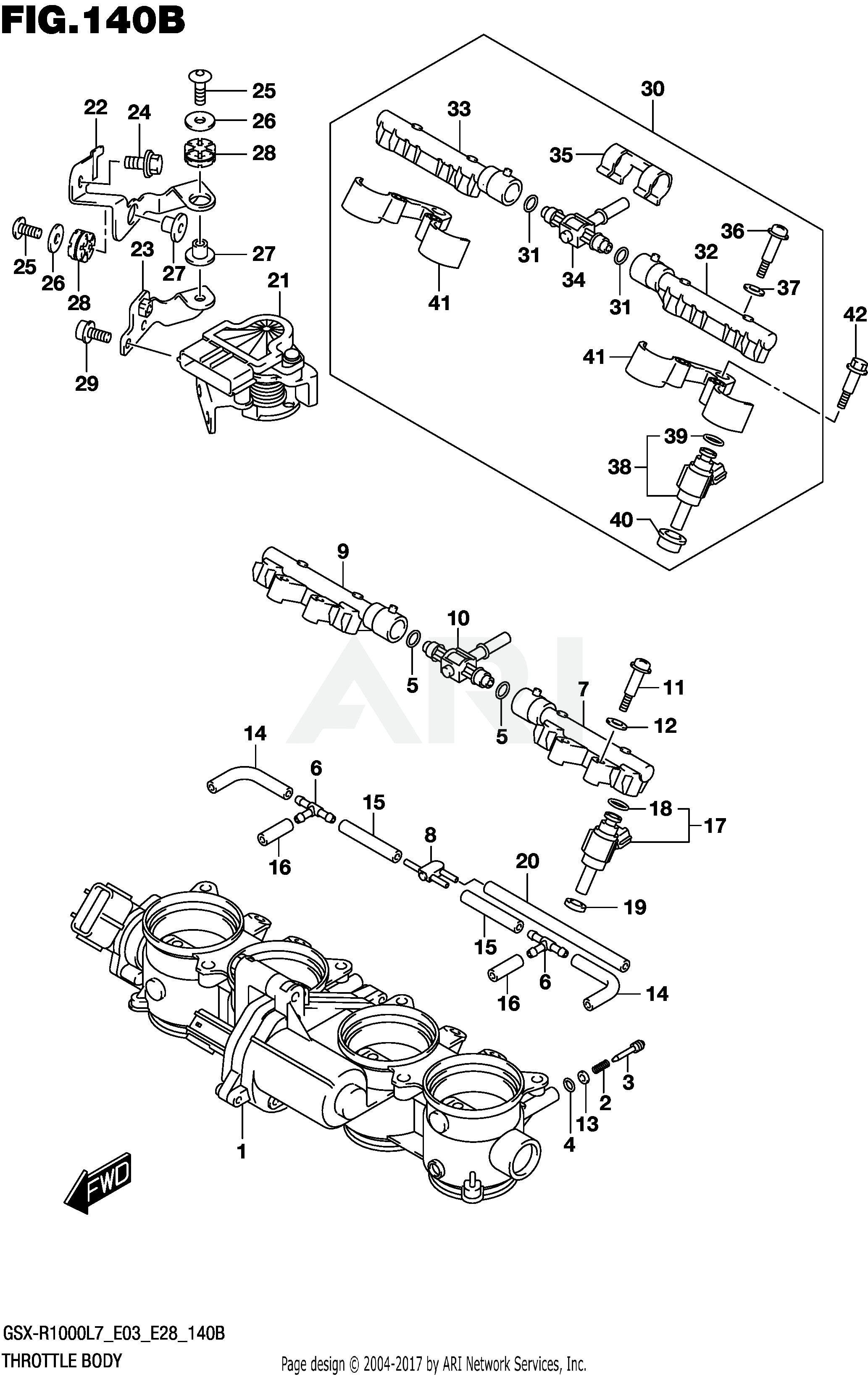 THROTTLE BODY (GSX-R1000L7 E28)