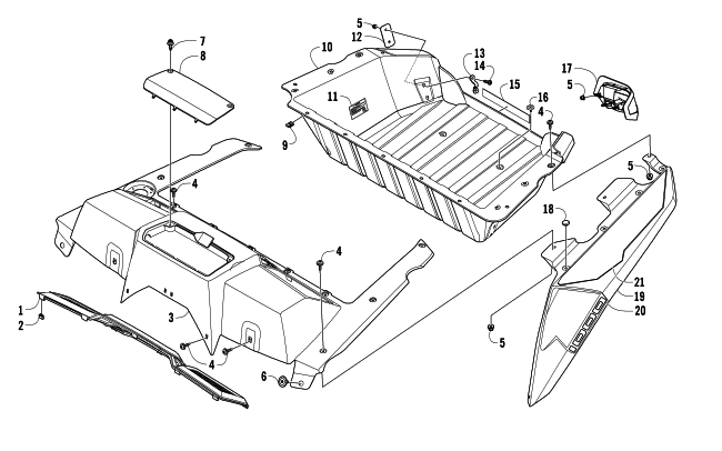 CARGO BOX AND TAILLIGHT ASSEMBLY