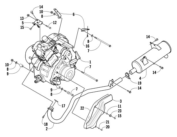 ENGINE AND EXHAUST