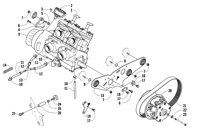 ENGINE AND RELATED PARTS