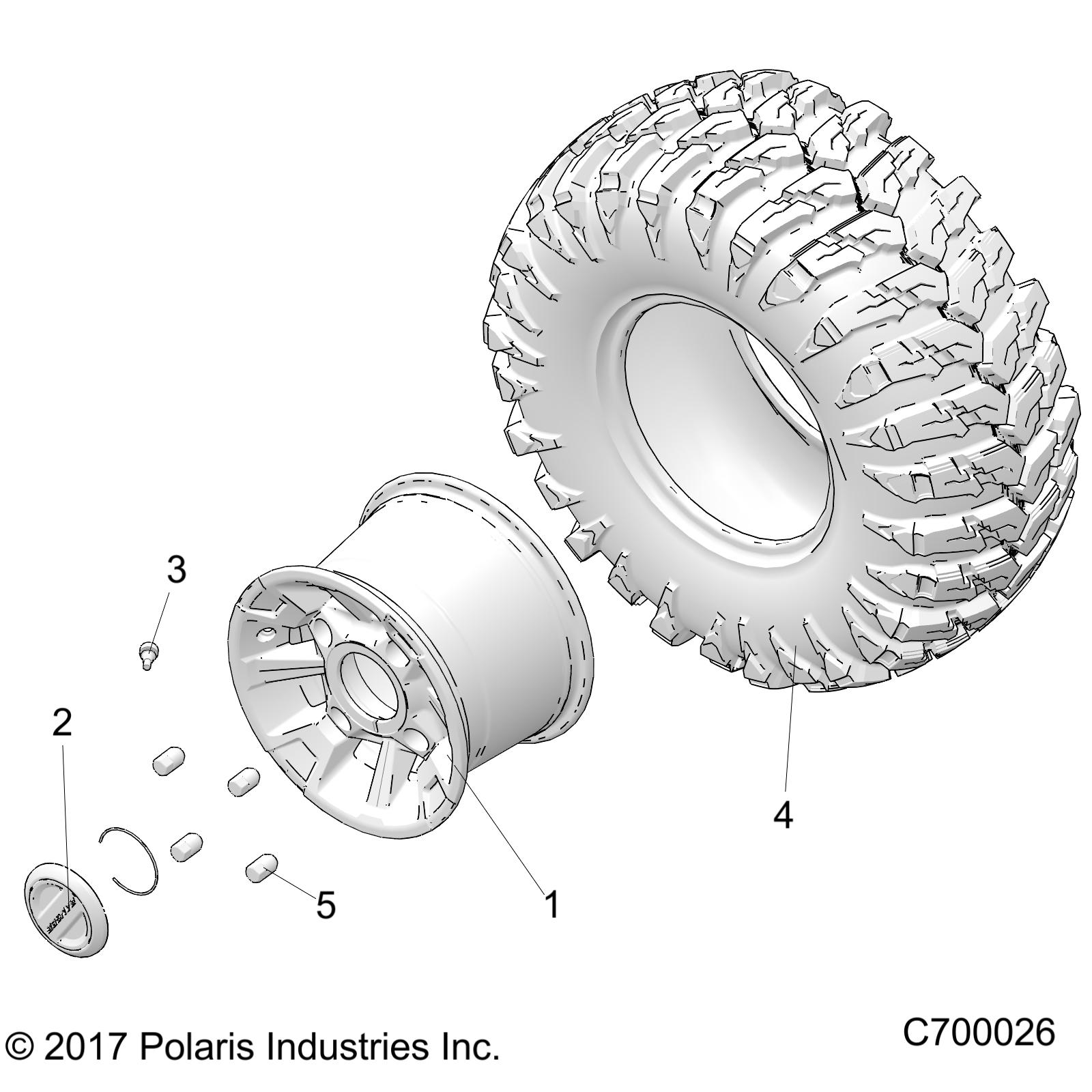 WHEELS, REAR - R19RRB99A9 (C700026)